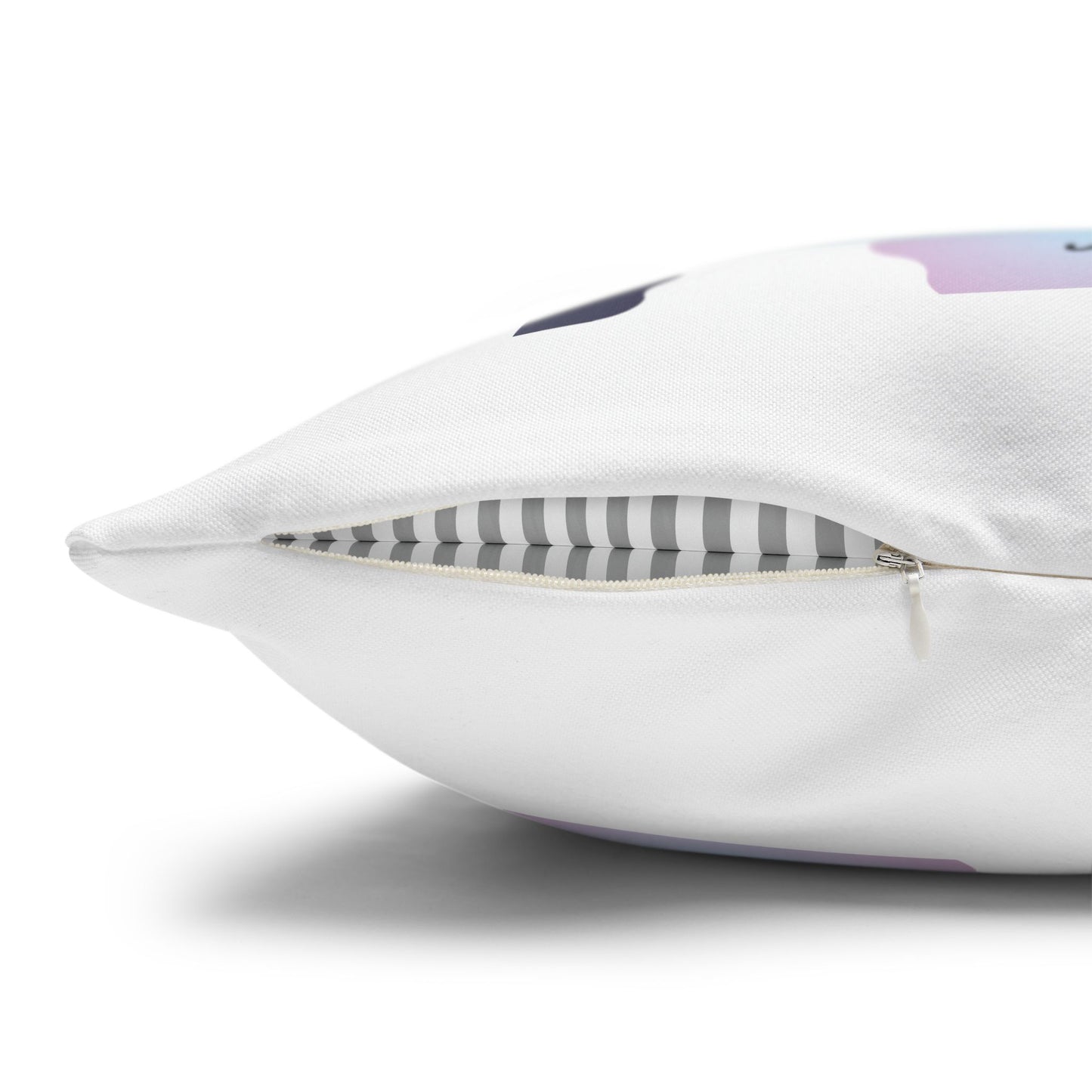 Personalized Initial Quote Sloth Gamer — Custom Sayings on Square Poly Canvas Pillowcase