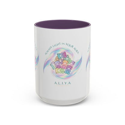 Personalized Initial Cloud Collage Accent Coffee Mug