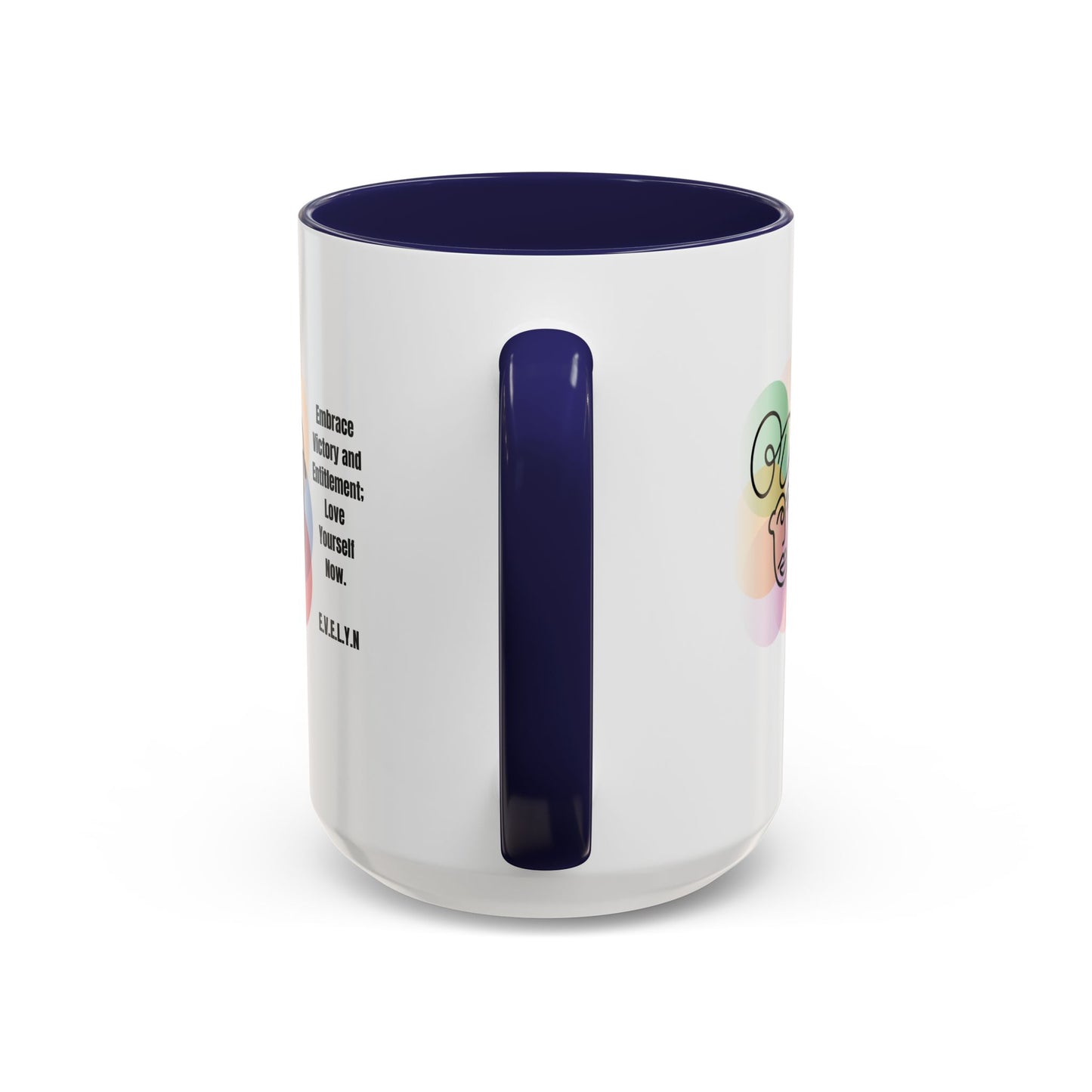 Personalized Initial Sketch Girl Accent Coffee Mug