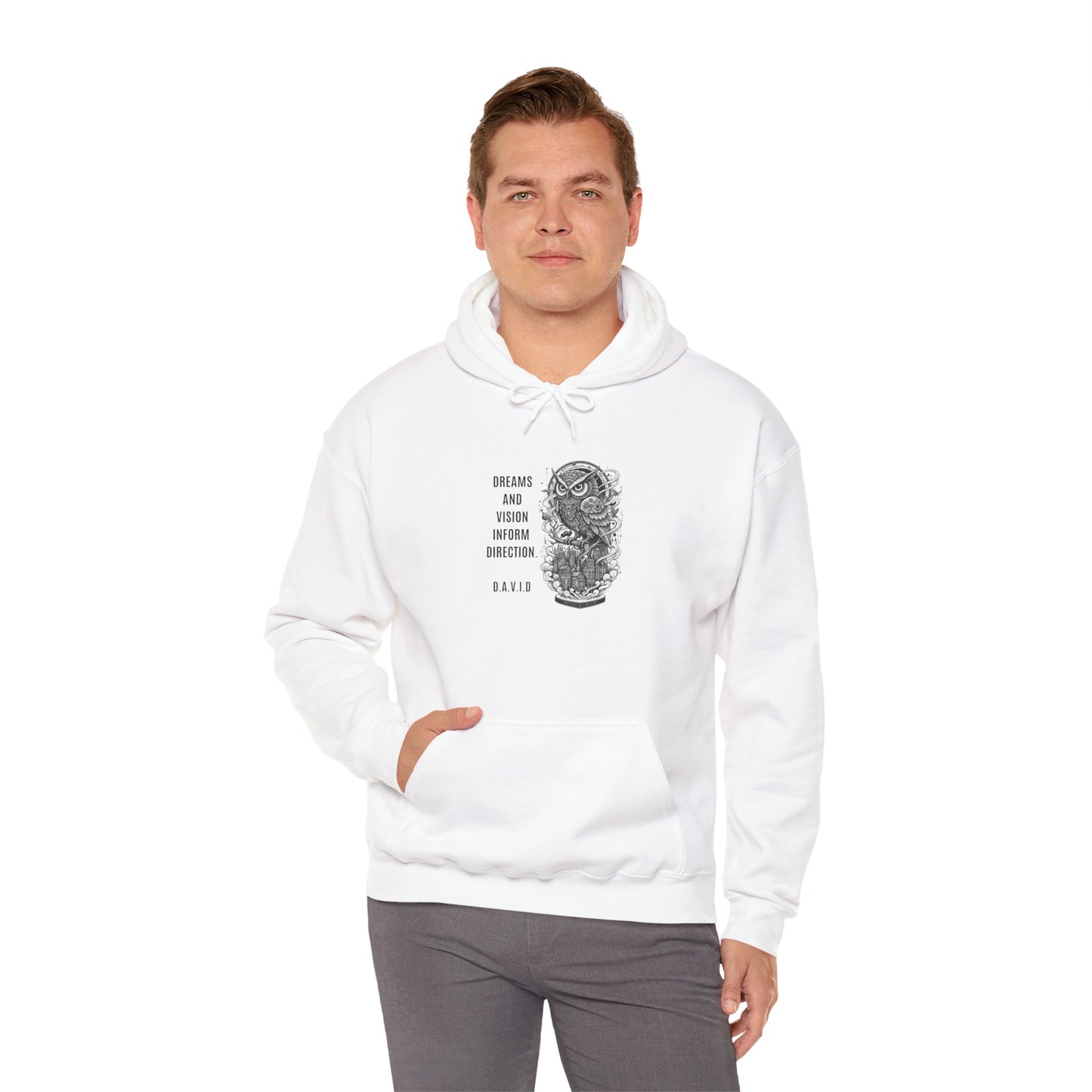 Personalized Owl Vision Graphic Hooded Sweatshirt