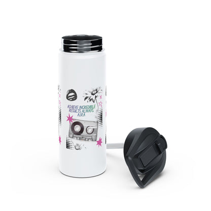 Personalized Initial Quote Cassette Stainless Steel Water Bottle