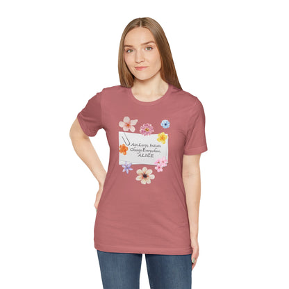 Personalized Floral Note Tee