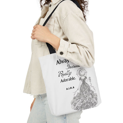 Personalized Initial Quote Light Girl Canvas Tote Custom Name