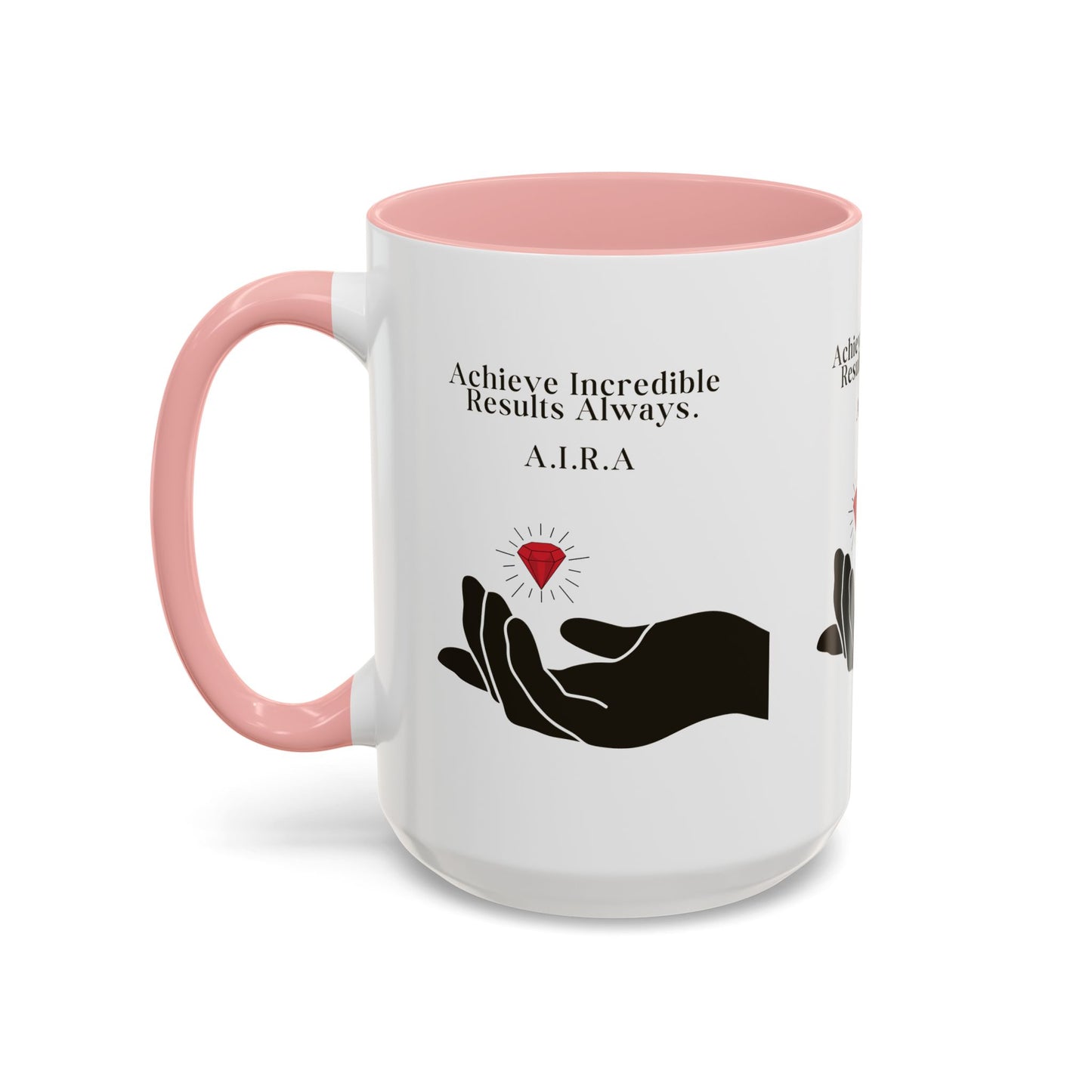 Personalized Initial Hand and Gem Accent Coffee Mug