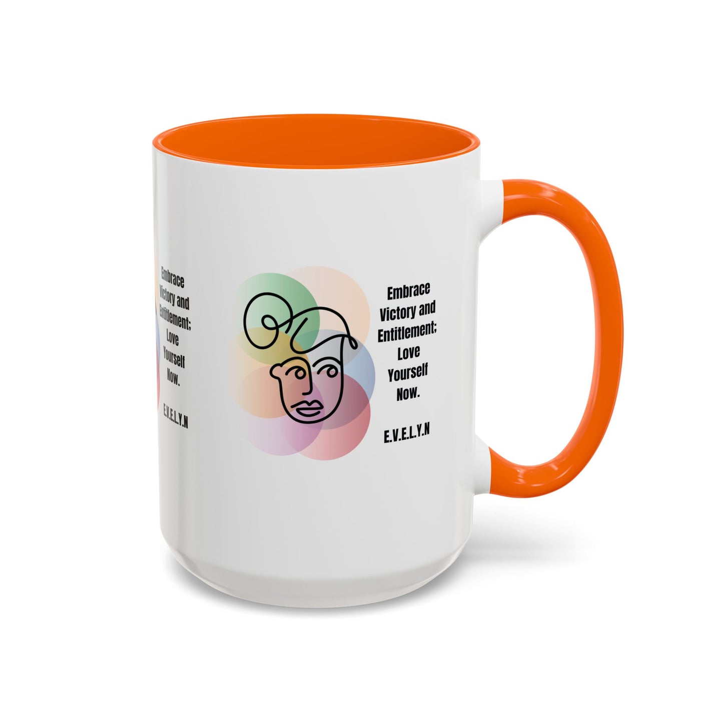 Personalized Initial Sketch Girl Accent Coffee Mug