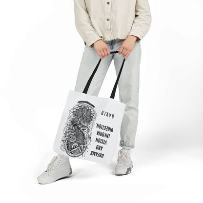 Personalized Initial Quote Owl Vision Canvas Tote Custom Name