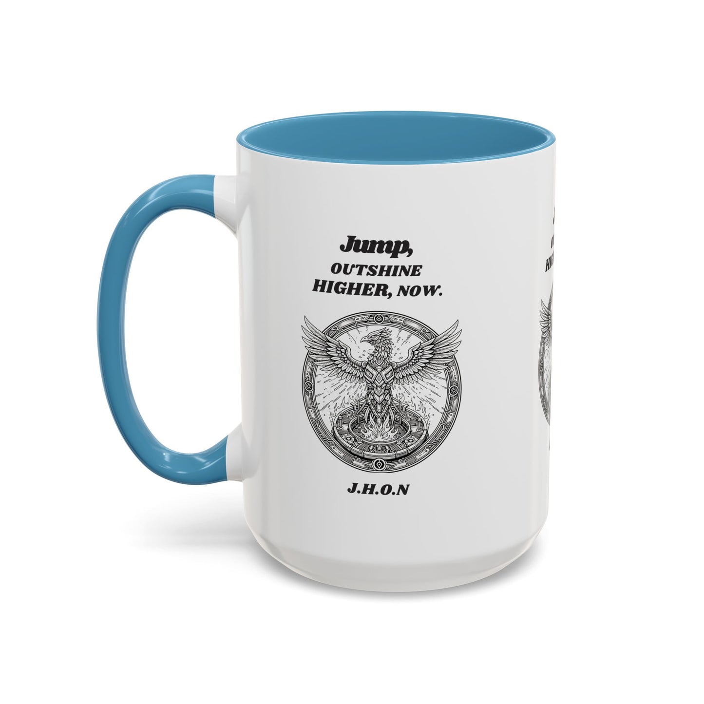Personalized Eagle Circle Accent Coffee Mug