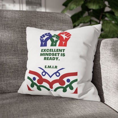 Personalized Initial Quote Victory — Custom Sayings on Square Poly Canvas Pillowcase