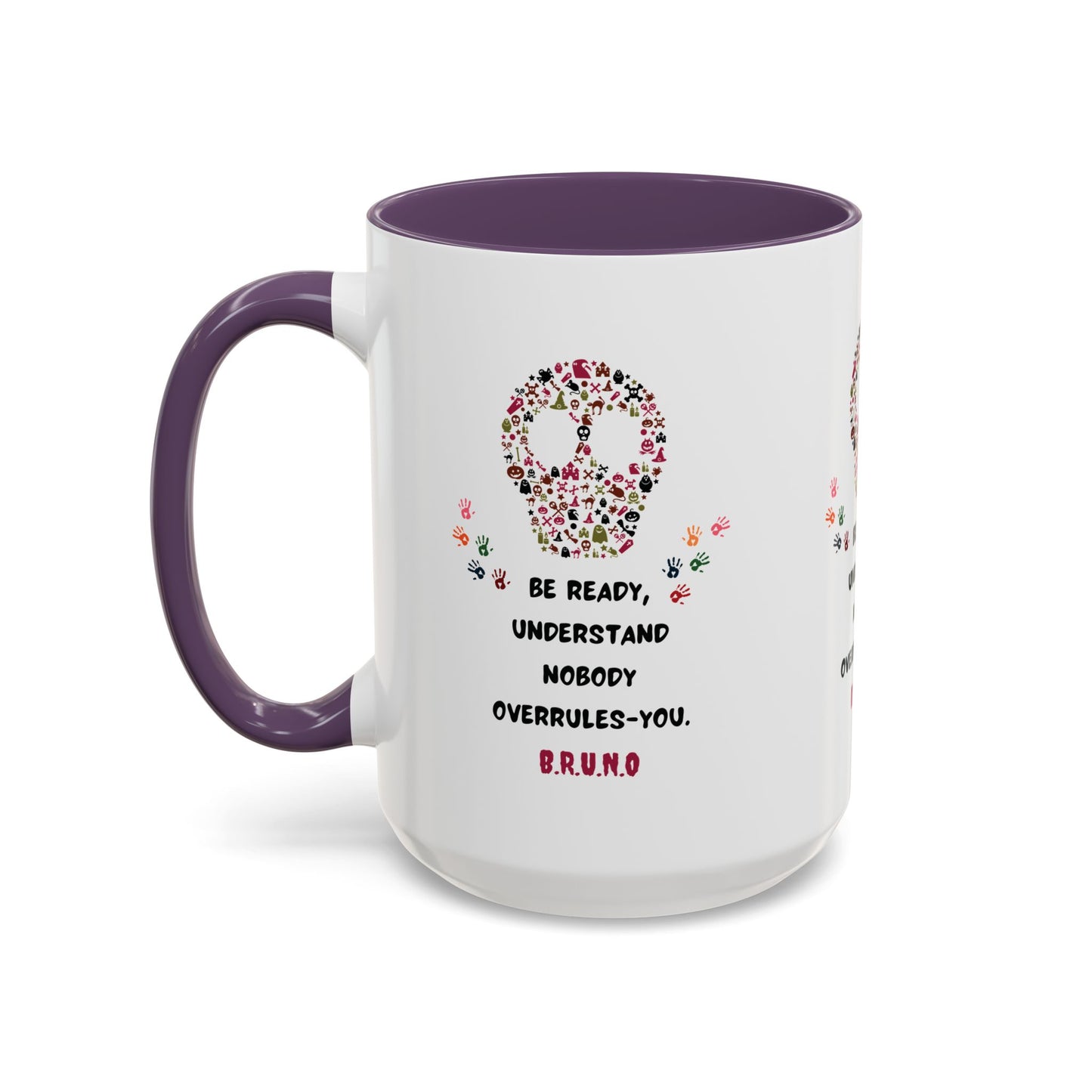 Personalized Initial Floral Skull Accent Coffee Mug
