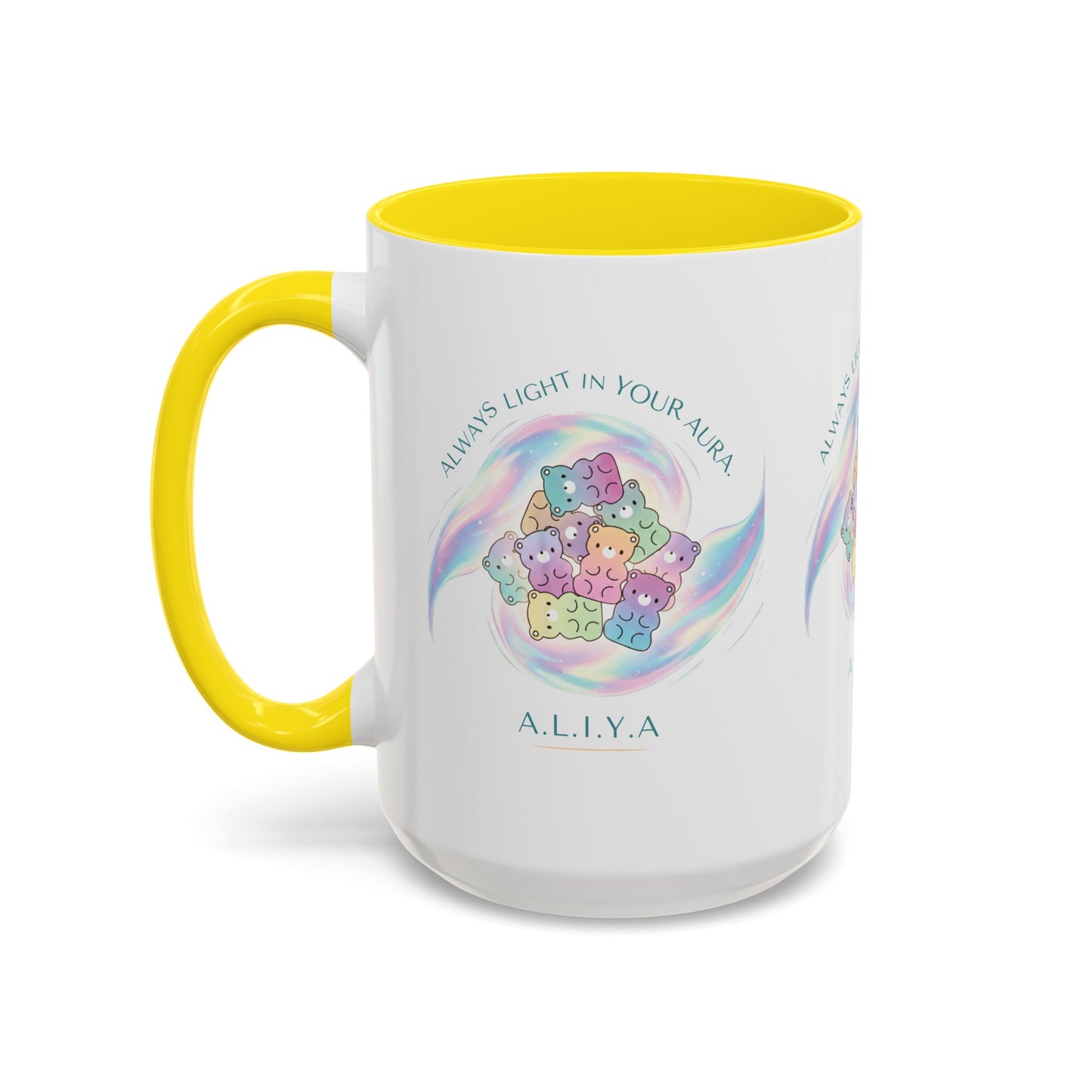 Personalized Initial Cloud Collage Accent Coffee Mug