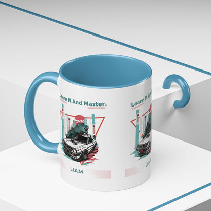 Personalized Retro Racing Accent Coffee Mug