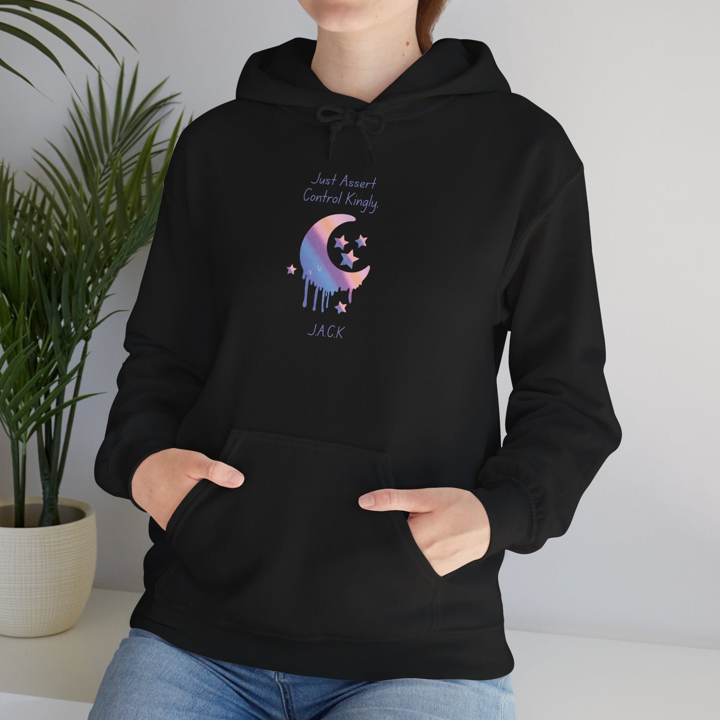 Personalized Moon Dripping Hooded Sweatshirt