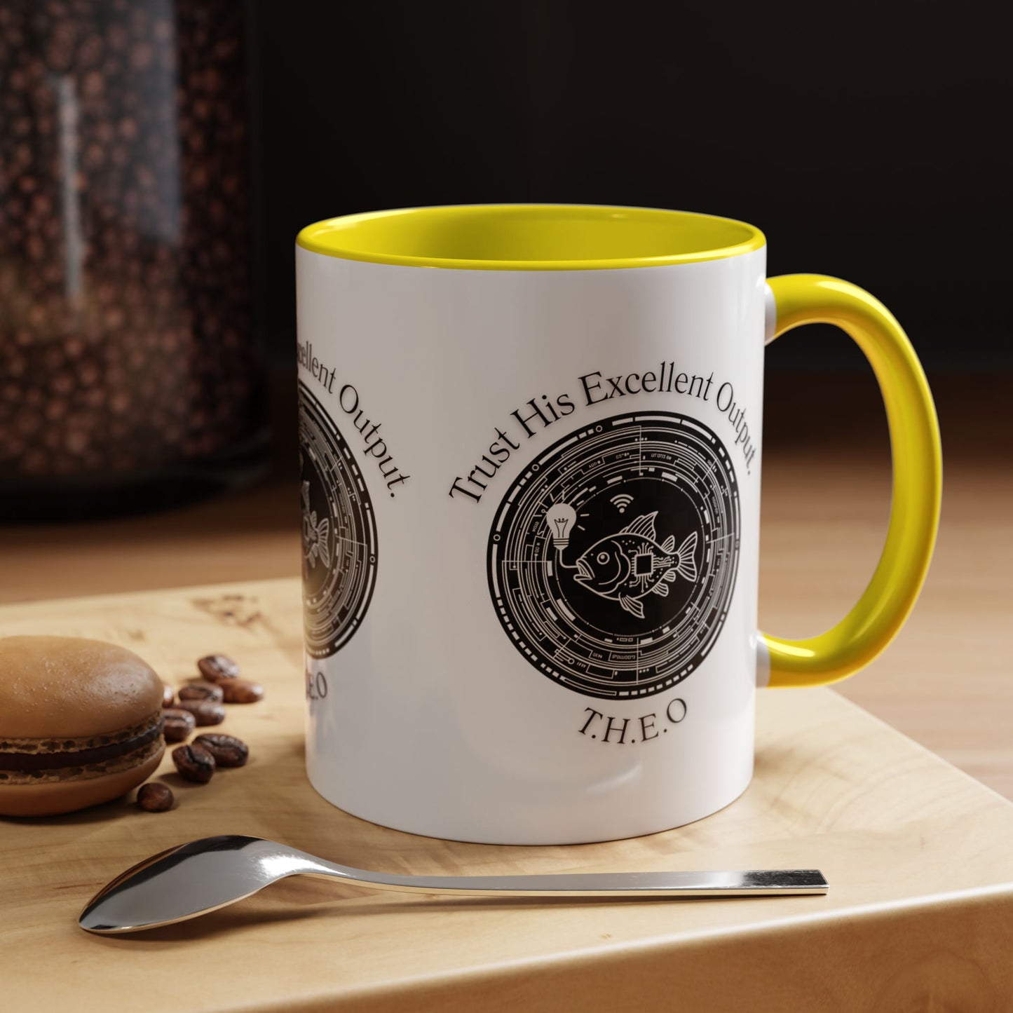 Personalized Spiritual Fish Accent Coffee Mug