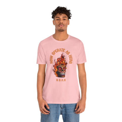 Personalized Fiery Skull Graphic Tee