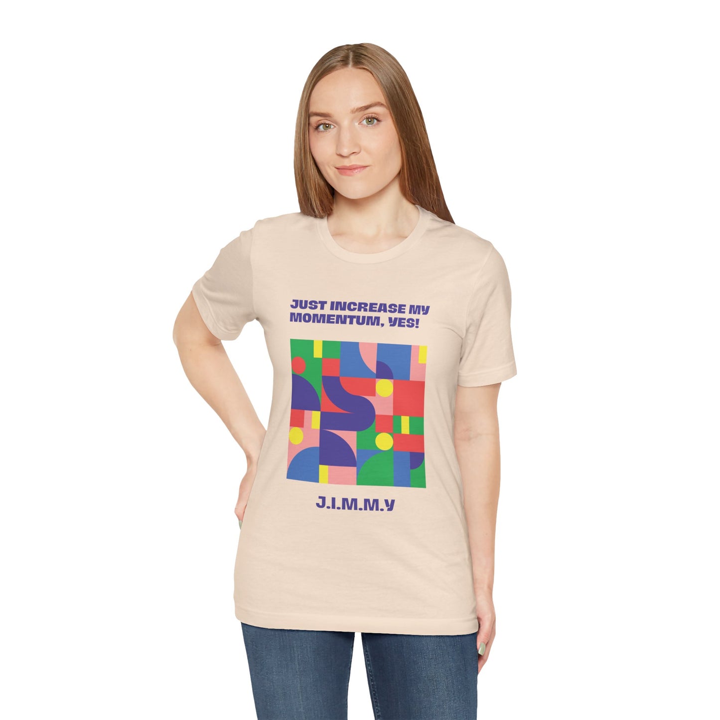 Personalized Momentum Graphic Colorful Geometric Design Tee