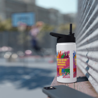 Personalized Initial Quote Colorful Paint Stainless Steel Water Bottle