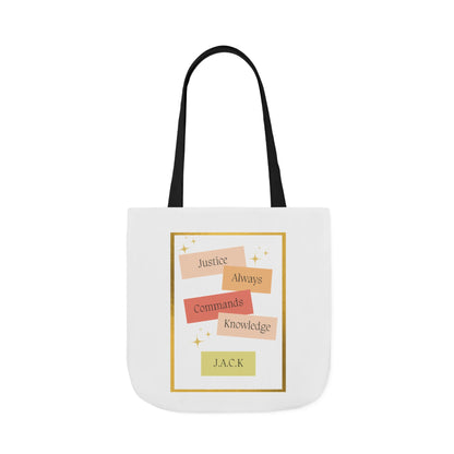 Personalized Initial Quote Inspirational Canvas Tote Custom Name