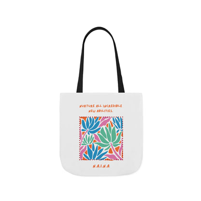 Personalized Initial Quote Colorful Momentum Canvas Tote Custom Name