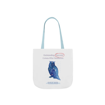Personalized Initial Quote Owl Galaxy Canvas Tote Custom Name