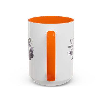 Personalized Initial Fox King Accent Coffee Mug