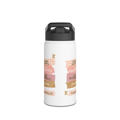 Personalized Initial Quote Note Steps Stainless Steel Water Bottle