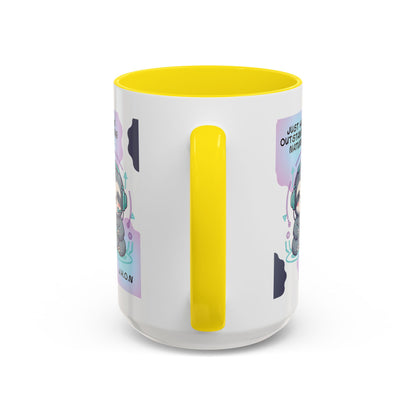 Personalized Initial Sloth Gamer Accent Coffee Mug