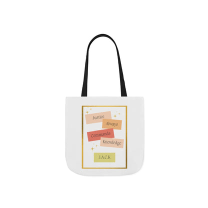 Personalized Initial Quote Inspirational Canvas Tote Custom Name