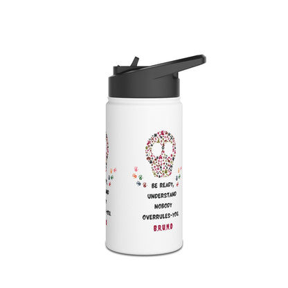 Personalized Initial Quote Hands Skull Stainless Steel Water Bottle