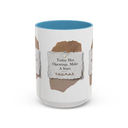 Personalized Torn Paper Note Accent Coffee Mug