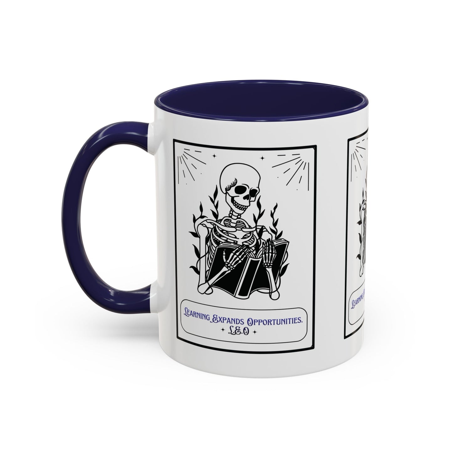 Personalized Initial Skeleton Accent Coffee Mug