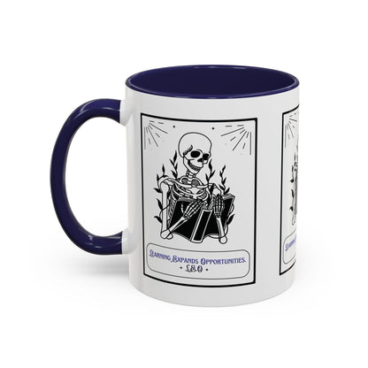 Personalized Initial Skeleton Accent Coffee Mug