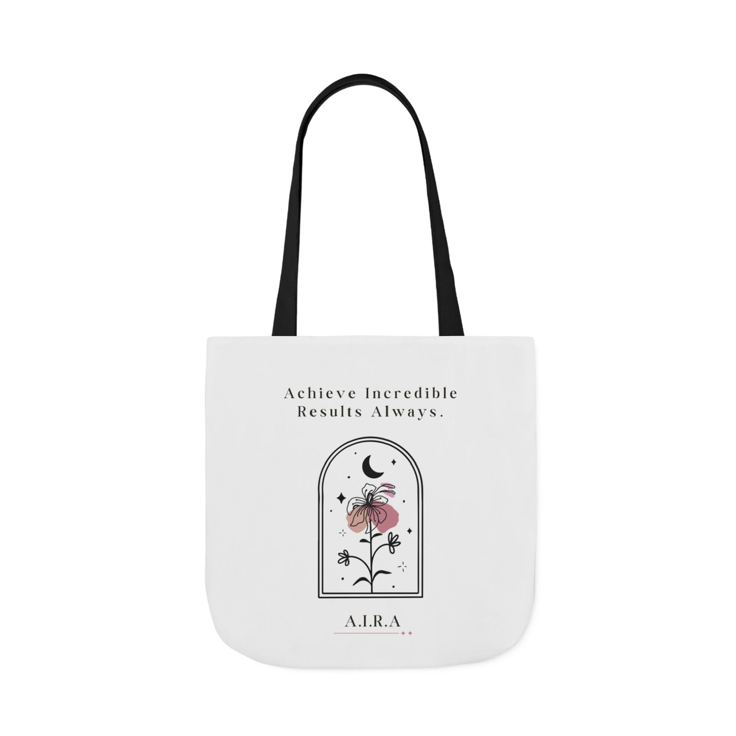 Personalized Initial Quote Floral Moon Canvas Tote Custom Name