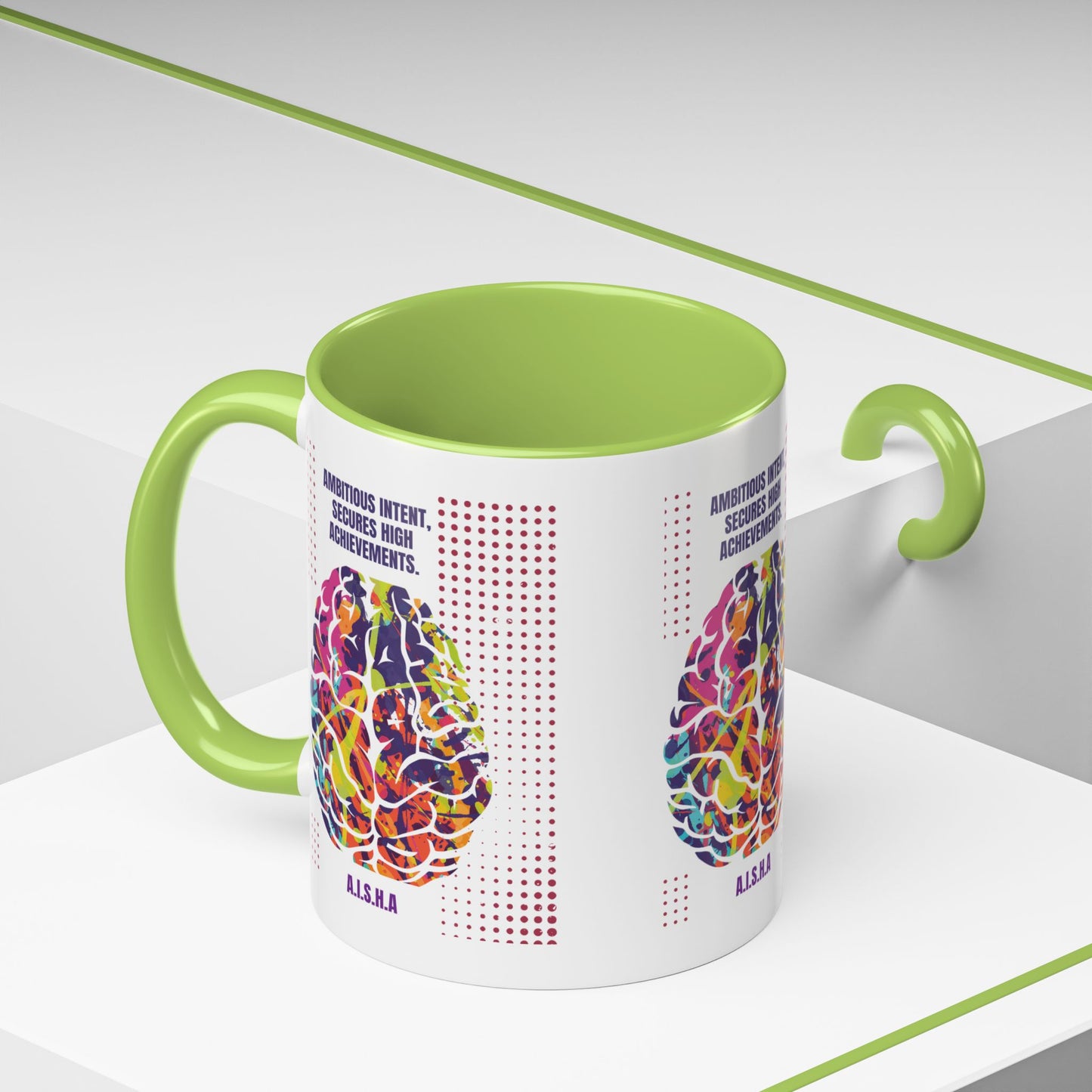 Personalized Initial Brain Accent Coffee Mug