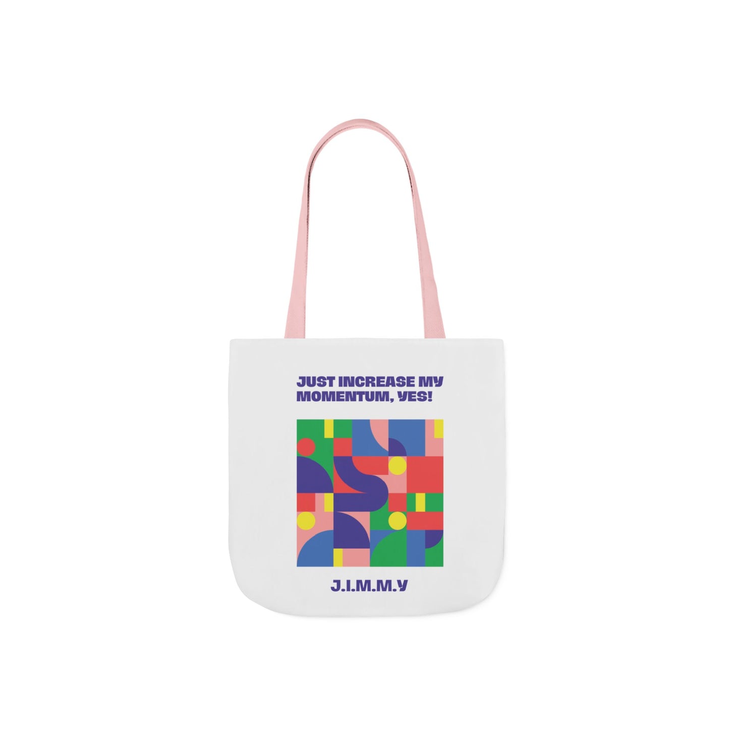 Personalized Initial Quote Colorful Momentum Canvas Tote Custom Name