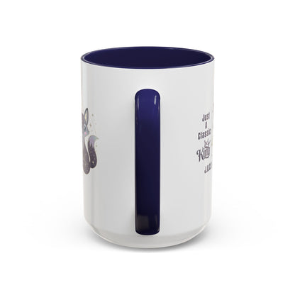 Personalized Initial Fox King Accent Coffee Mug