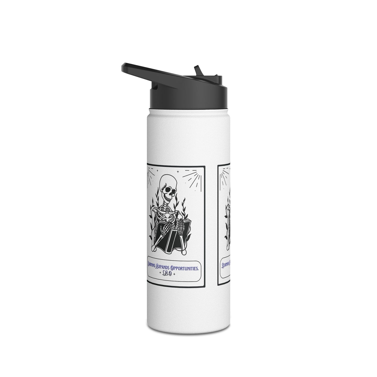 Personalized Initial Quote Skeleton Stainless Steel Water Bottle
