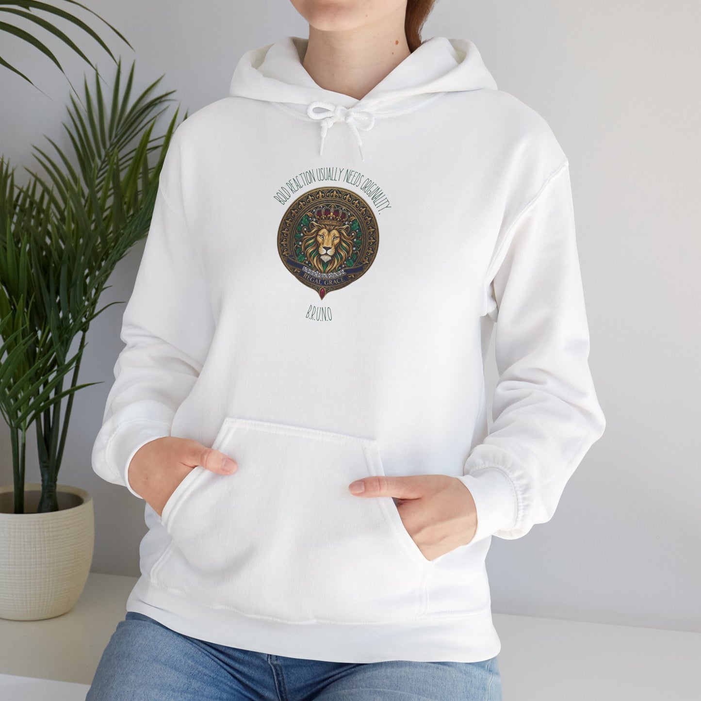 Personalized Lion Crest Hooded Sweatshirt