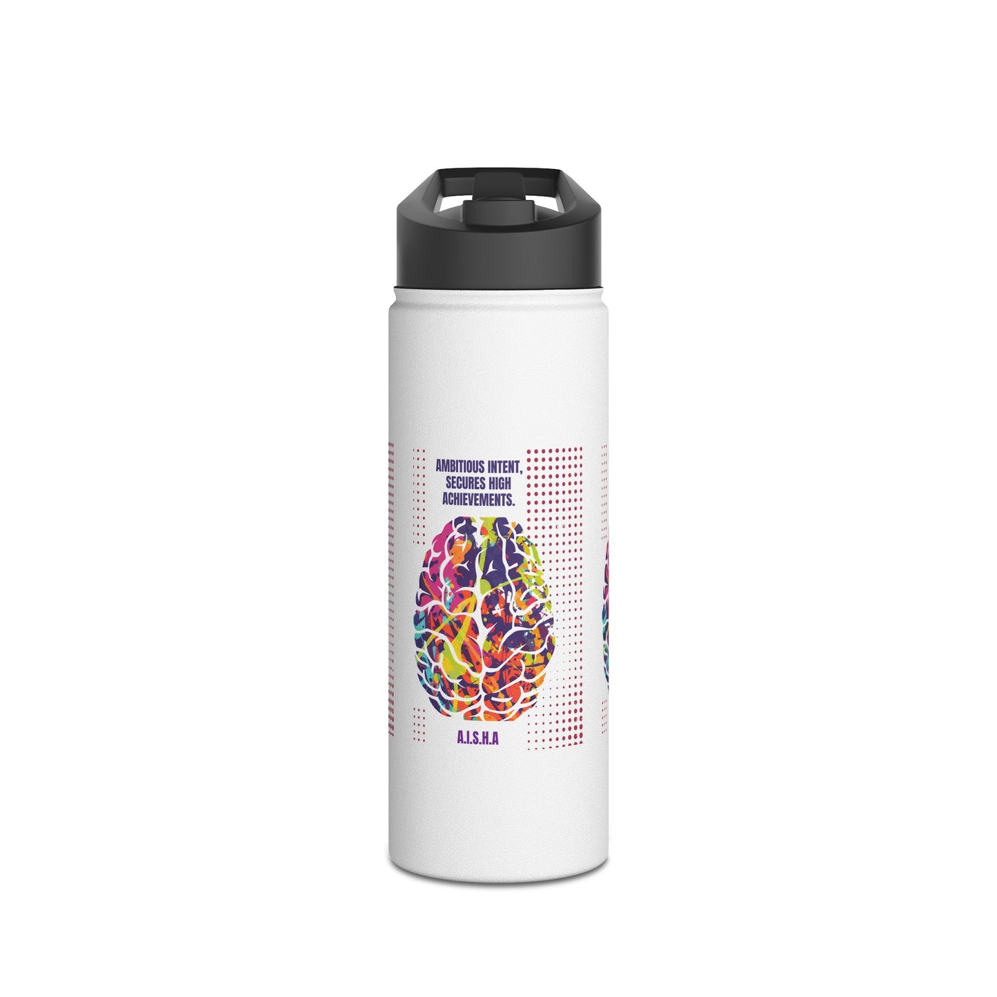 Personalized Initial Quote Brain Stainless Steel Water Bottle