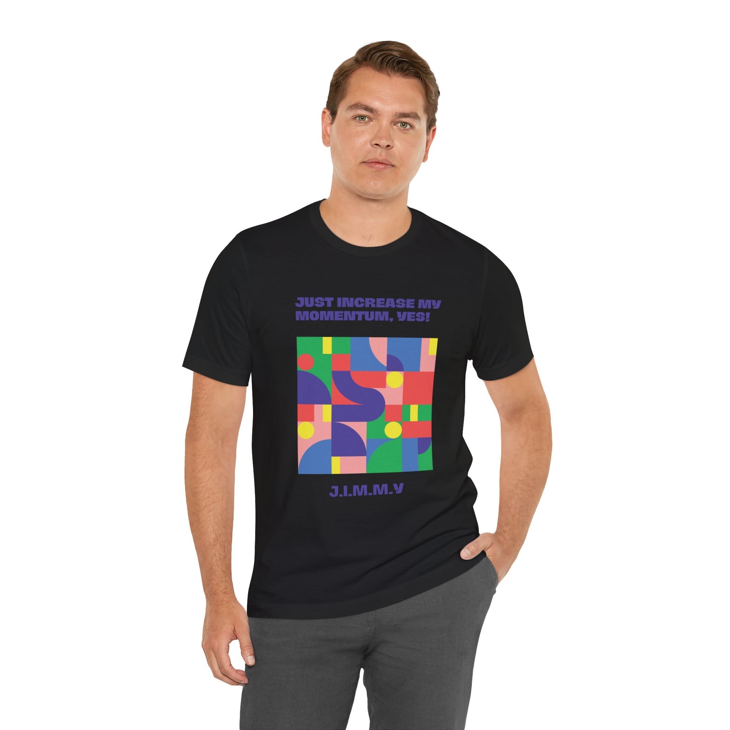 Personalized Momentum Graphic Colorful Geometric Design Tee