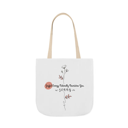 Personalized Initial Quote Floral Minimalist Canvas Tote Custom Name