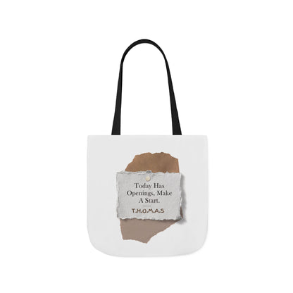 Personalized Initial Quote Torn Paper Canvas Tote Custom Name