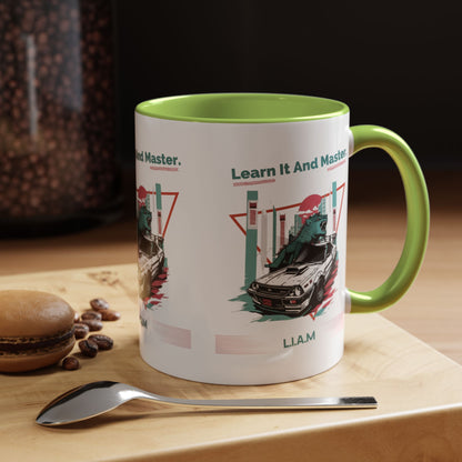 Personalized Retro Racing Accent Coffee Mug