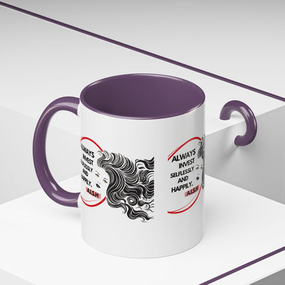 Personalized Inspirational Girl Accent Coffee Mug