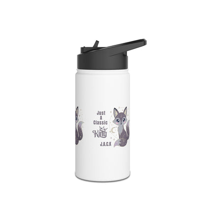 Personalized Initial Quote Fox King Stainless Steel Water Bottle