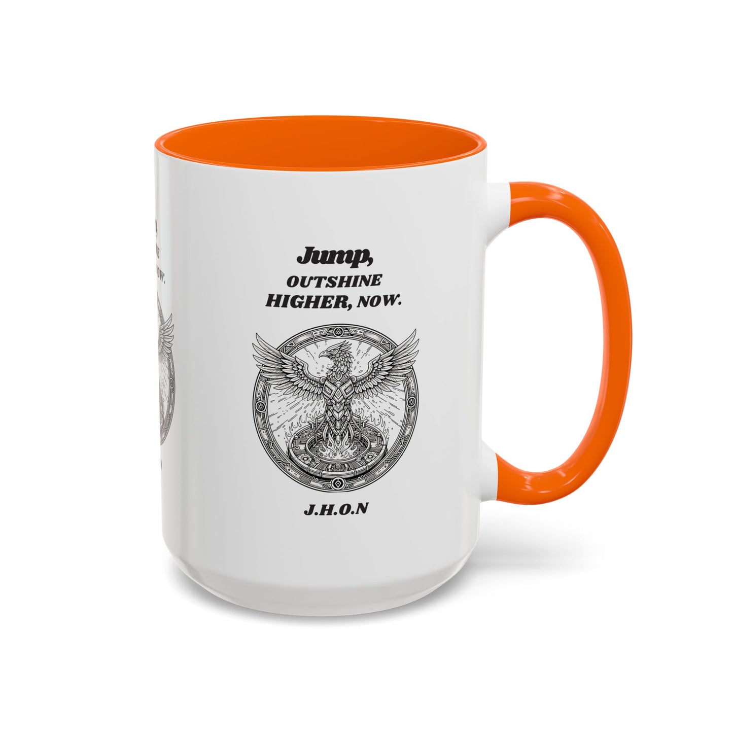 Personalized Eagle Circle Accent Coffee Mug