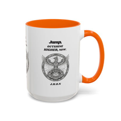 Personalized Eagle Circle Accent Coffee Mug