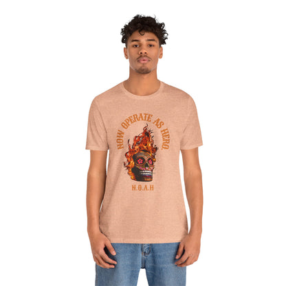 Personalized Fiery Skull Graphic Tee