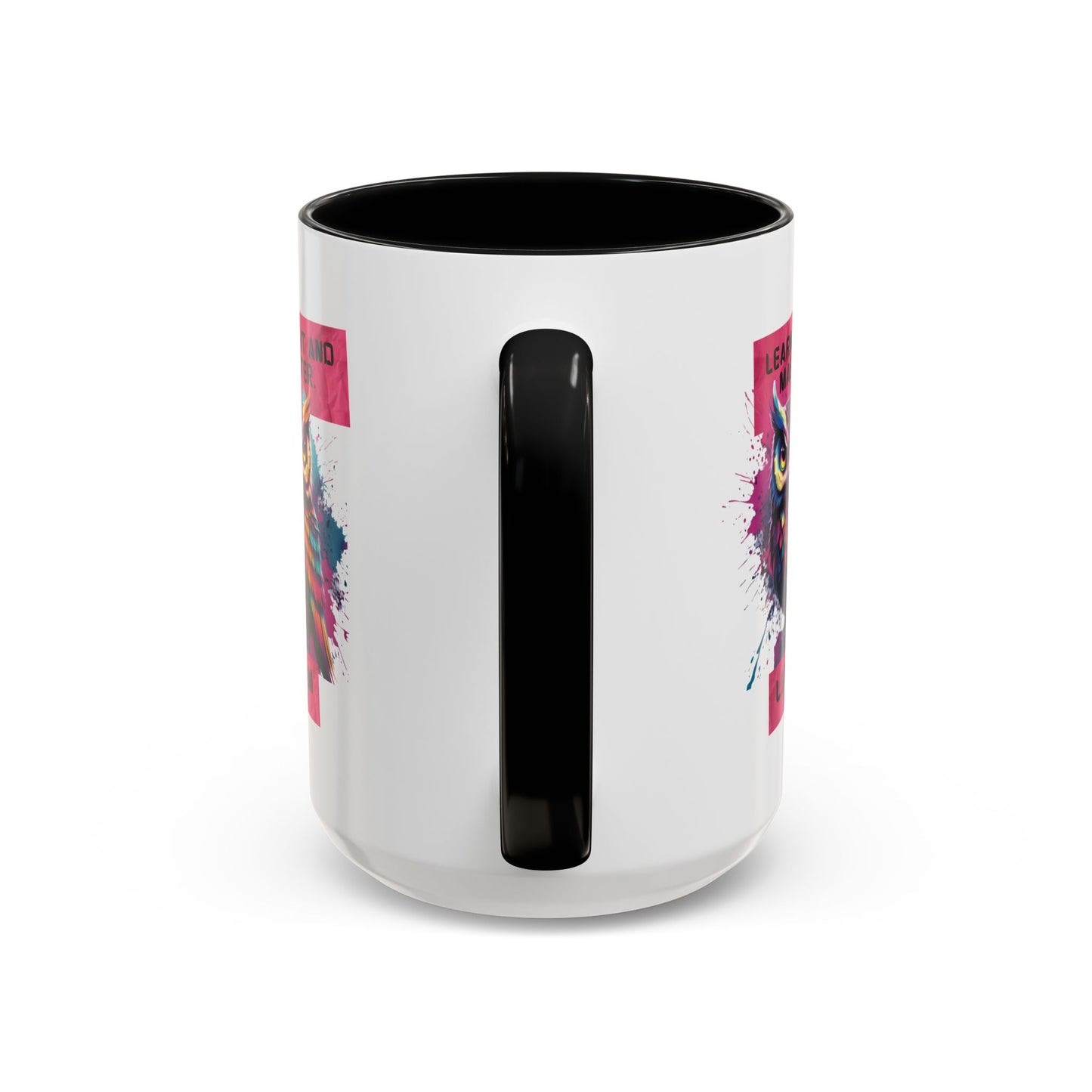 Personalized Initial Owl Accent Coffee Mug