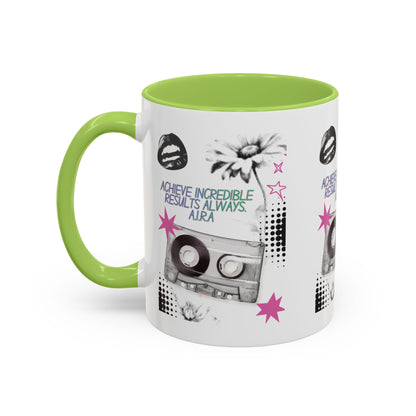 Personalized Cassette Vibes Accent Coffee Mug