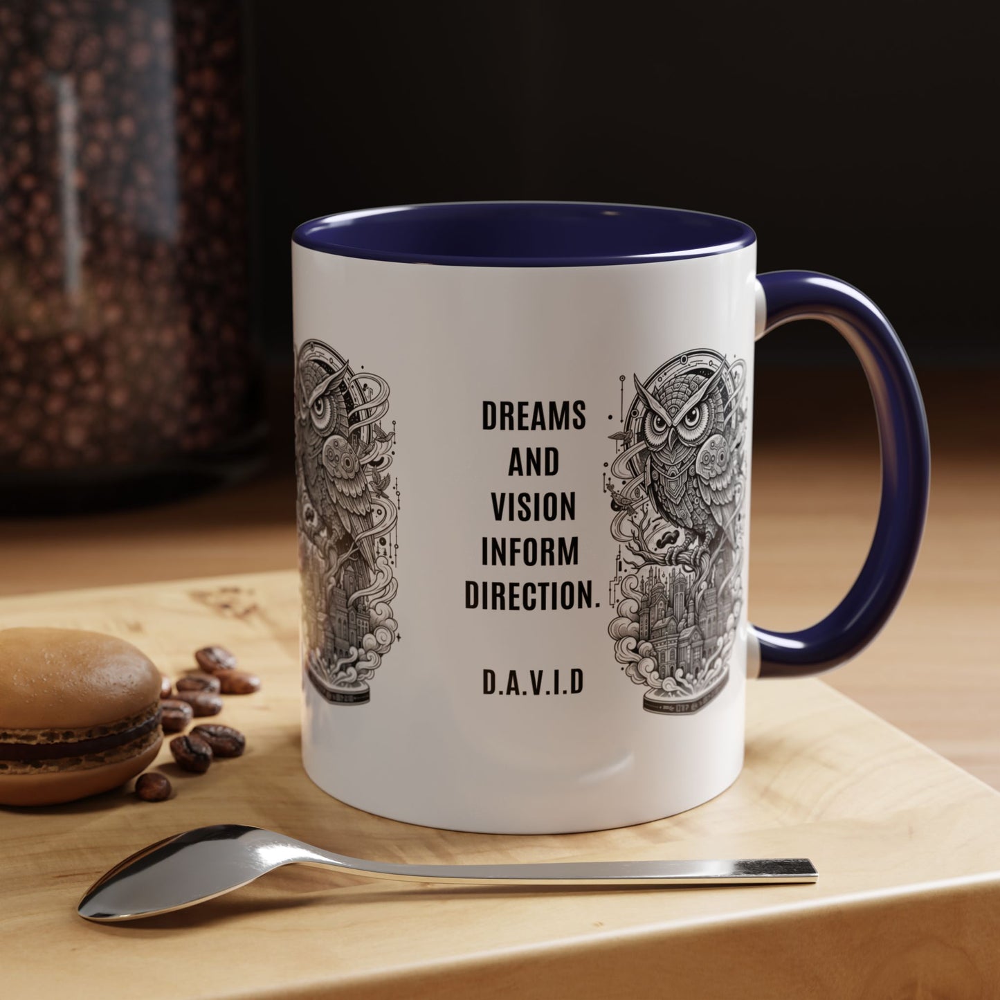 Personalized Owl Vision Accent Coffee Mug